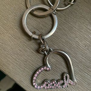 Coach heart keychain